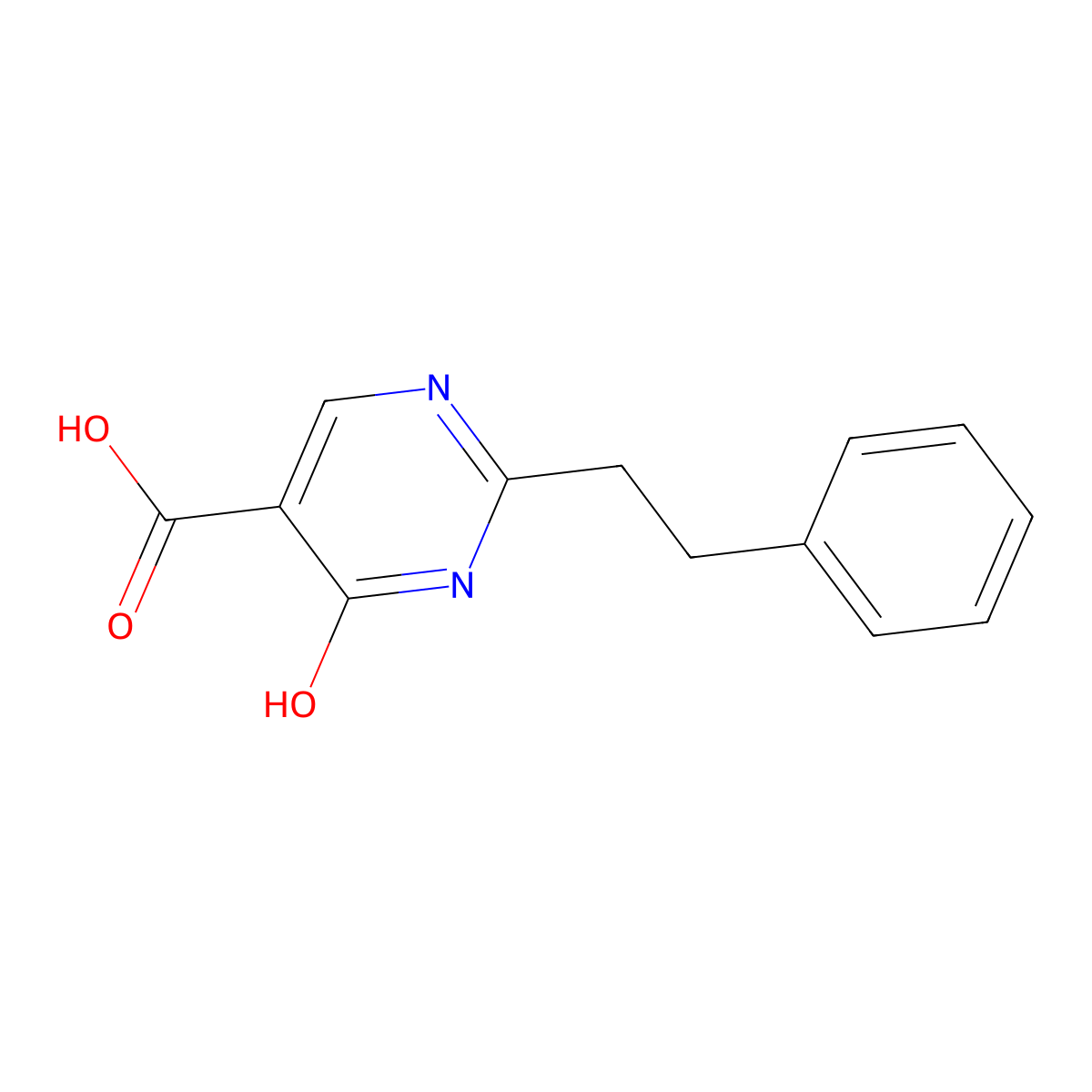 6-Oxo-2-phenethyl-1,6-dihydropyrimidine-5-carboxylic acid molecular structure, CAS 1245570-08-4