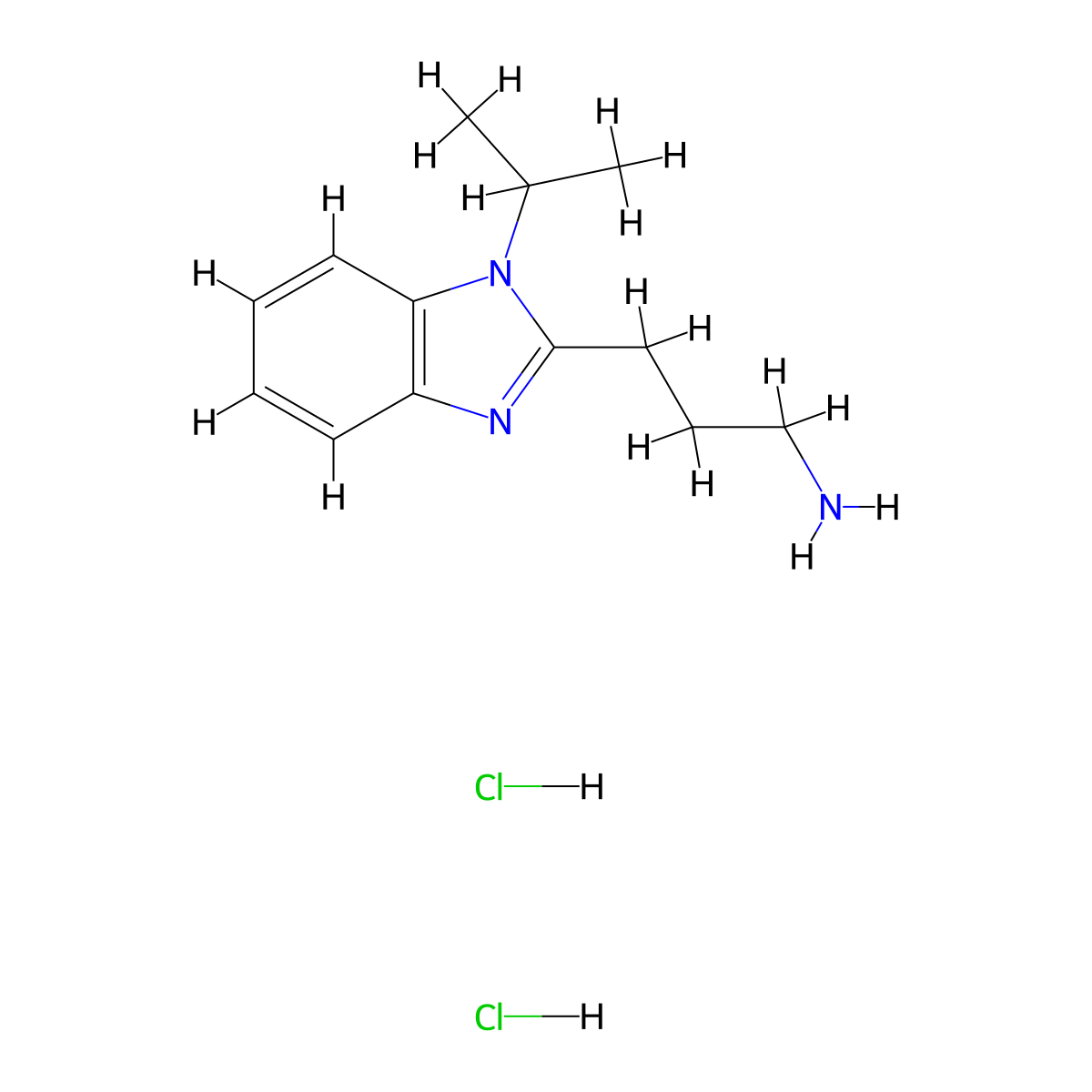 [3-(1-Isopropyl-1H-benzimidazol-2-yl)propyl]amine dihydrochloride molecular structure, CAS 1245570-14-2