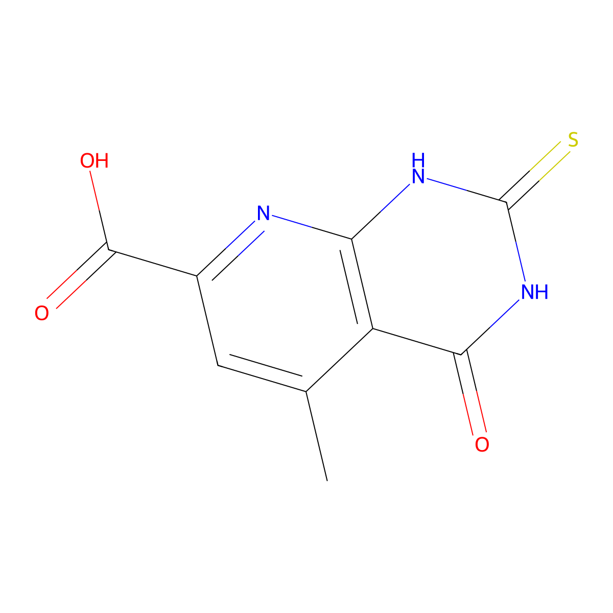 5-Methyl-4-oxo-2-thioxo-1,2,3,4-tetrahydropyrido[2,3-d]pyrimidine-7-carboxylic acid molecular structure, CAS 1245570-19-7