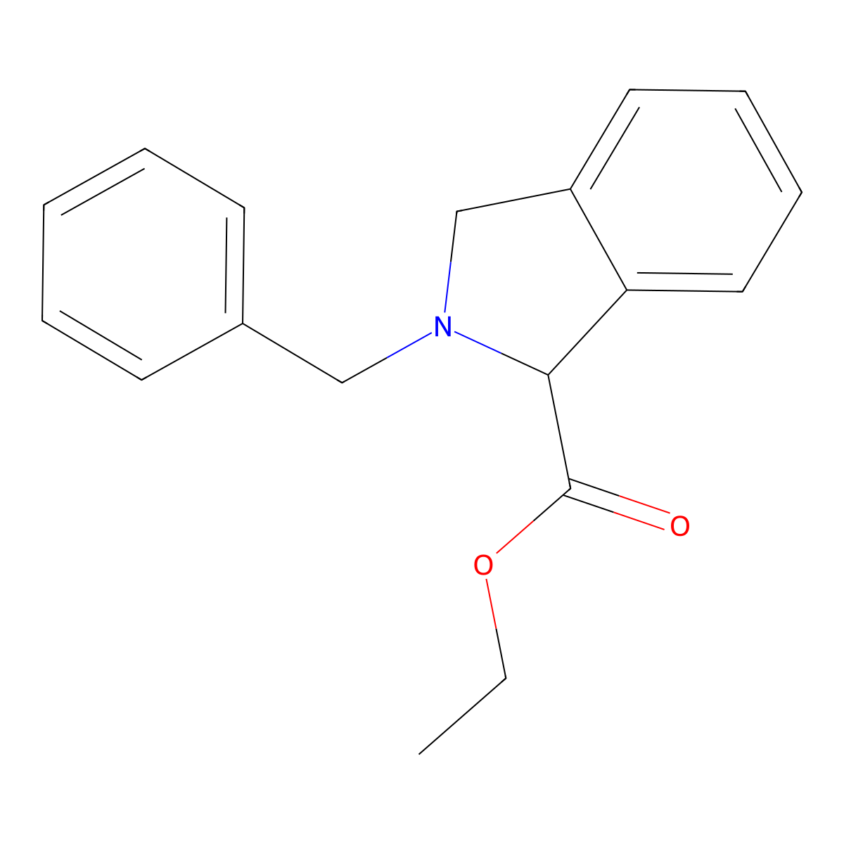 2-Benzyl-2,3-dihydro-1H-isoindole-1-carboxylic acid ethyl ester molecular structure, CAS 1245572-33-1