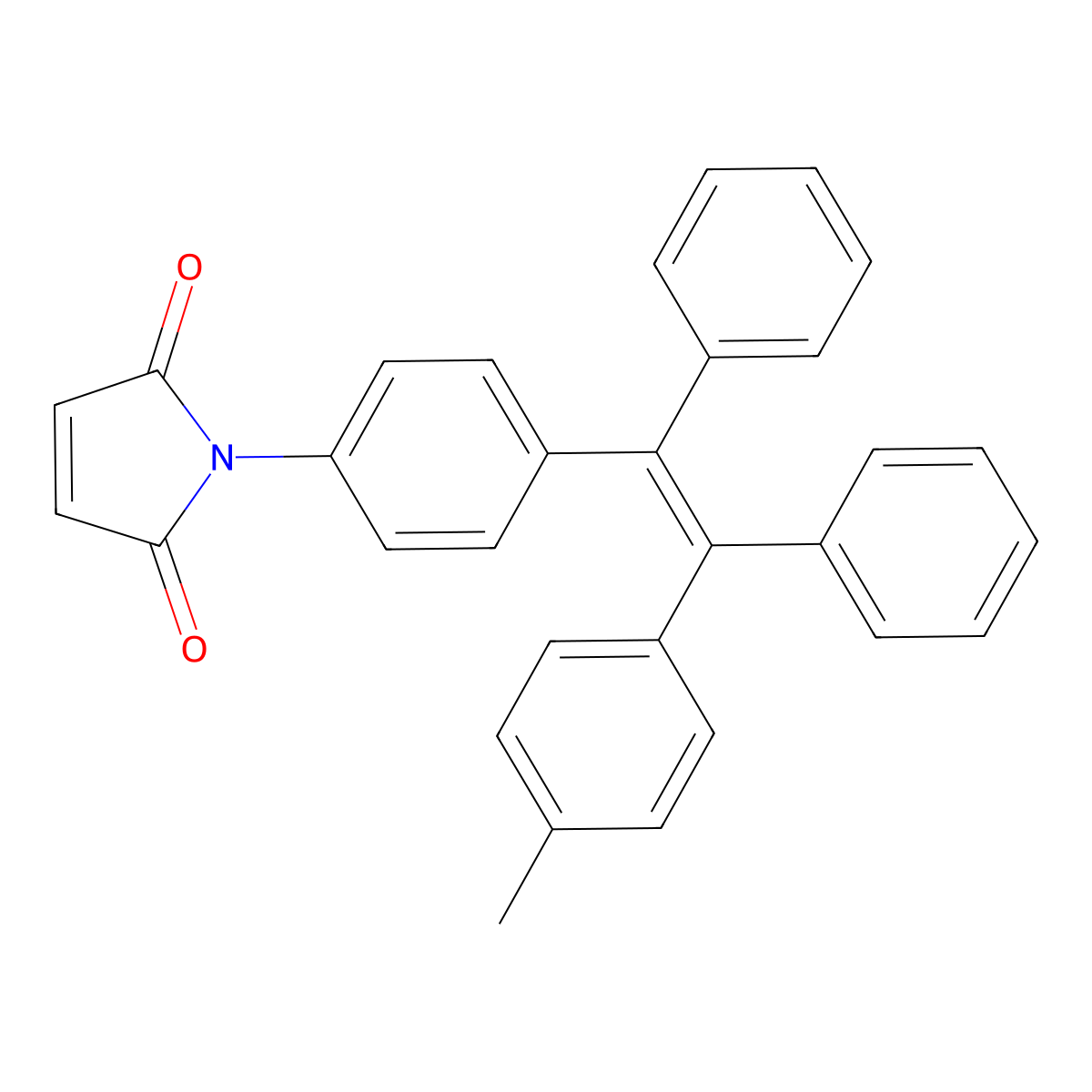 1H-Pyrrole-2,5-dione, 1-[4-[2-(4-Methylphenyl)-1,2-diphenylethenyl]phenyl]- molecular structure, CAS 1245606-71-6