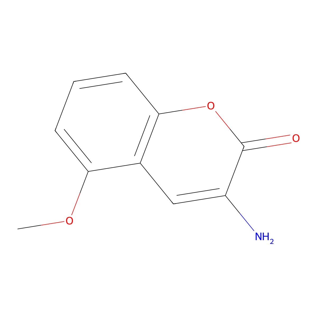 3-Amino-5-methoxy-2H-chromen-2-one molecular structure, CAS 1245614-75-8