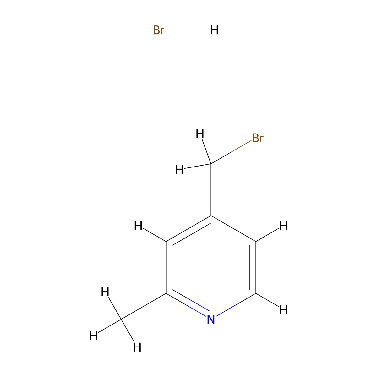 4-(Bromomethyl)-2-methylpyridine hydrobromide molecular structure, CAS 1245640-51-0