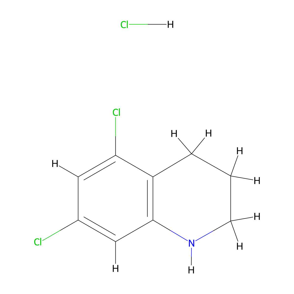 5,7-Dichloro-1,2,3,4-tetrahydroquinoline hydrochloride molecular structure, CAS 1245642-99-2