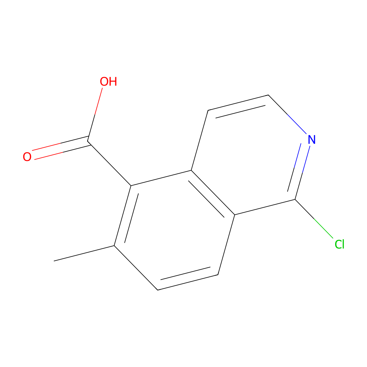 1-Chloro-6-methylisoquinoline-5-carboxylic acid molecular structure, CAS 1245643-02-0