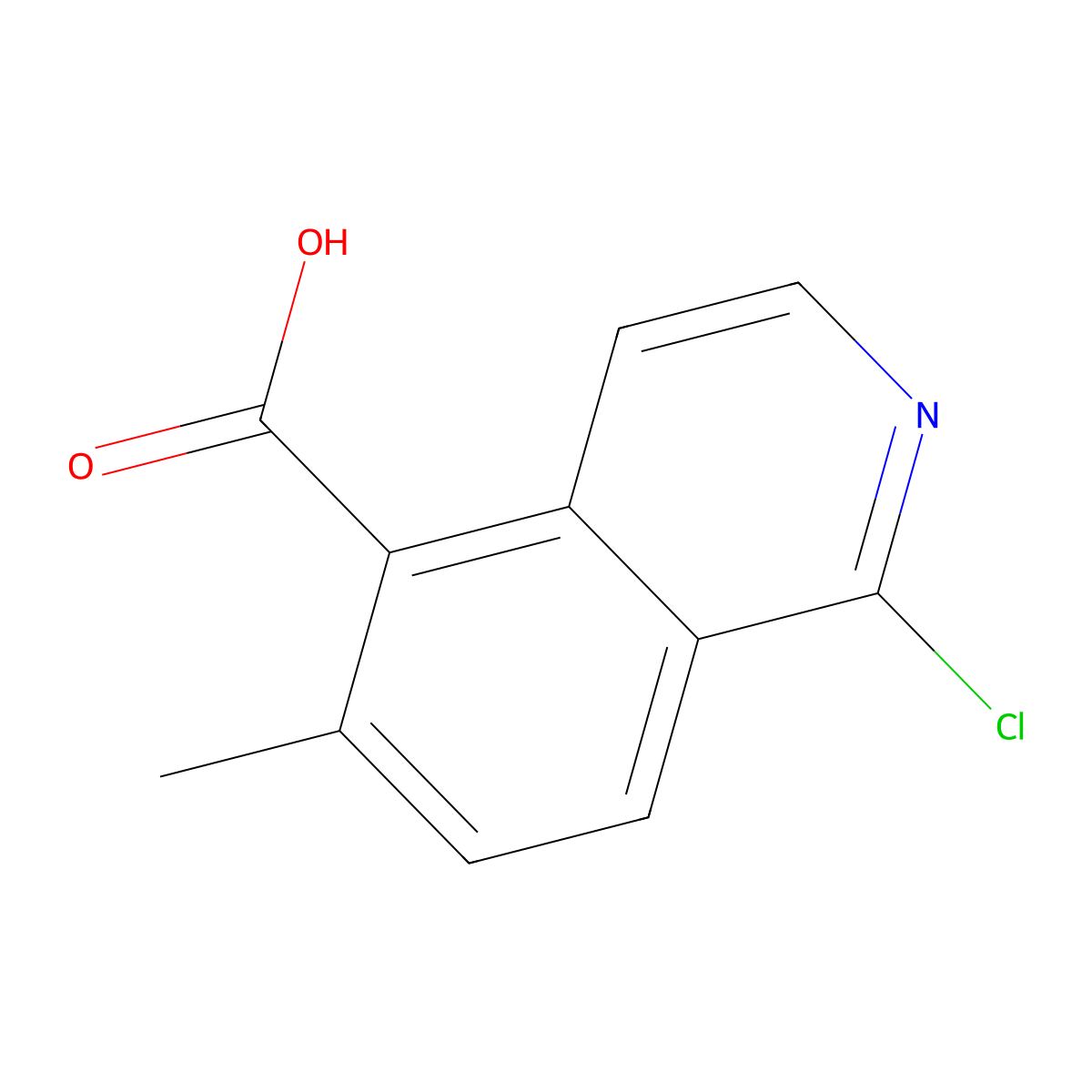 1-Chloro-6-methylisoquinoline-5-carboxylic acid molecular structure, CAS 1245643-02-0