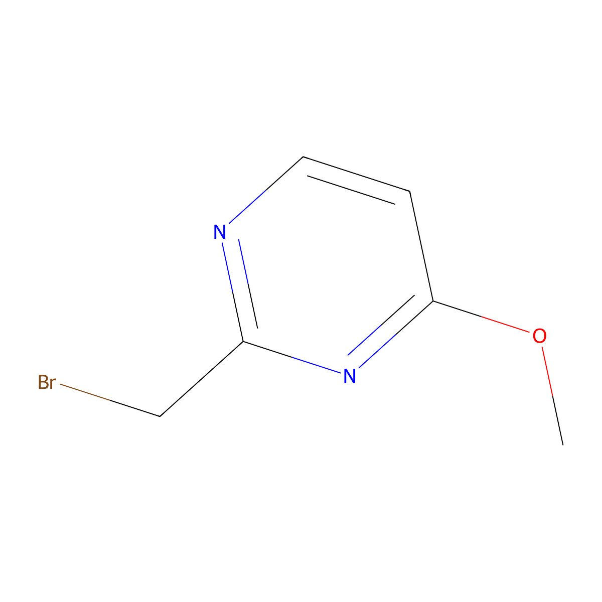 2-(Bromomethyl)-4-methoxypyrimidine molecular structure, CAS 1245643-06-4