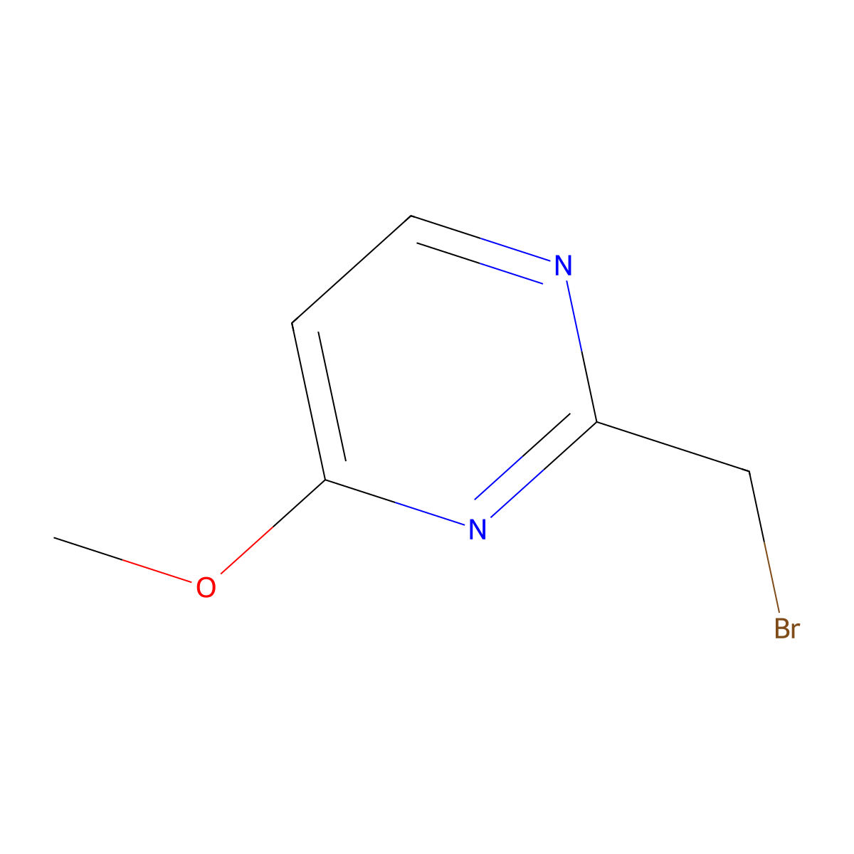 2-(Bromomethyl)-4-methoxypyrimidine molecular structure, CAS 1245643-06-4