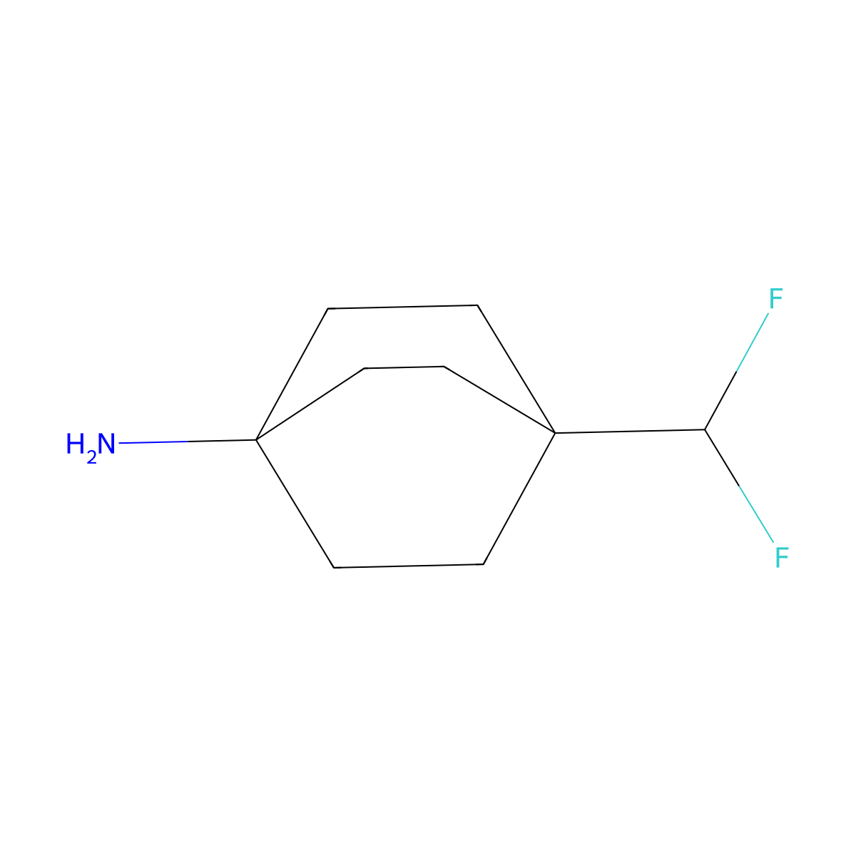 4-(Difluoromethyl)bicyclo[2.2.2]octan-1-amine molecular structure, CAS 1245643-16-6