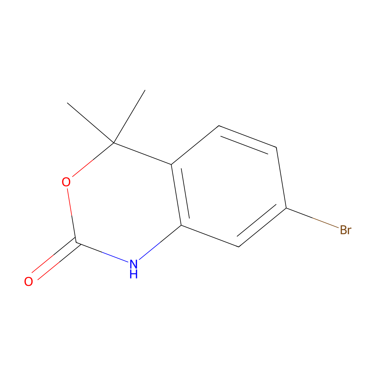7-bromo-4,4-dimethyl-1H-benzo[d][1,3]oxazin-2(4H)-one molecular structure, CAS 1245643-21-3