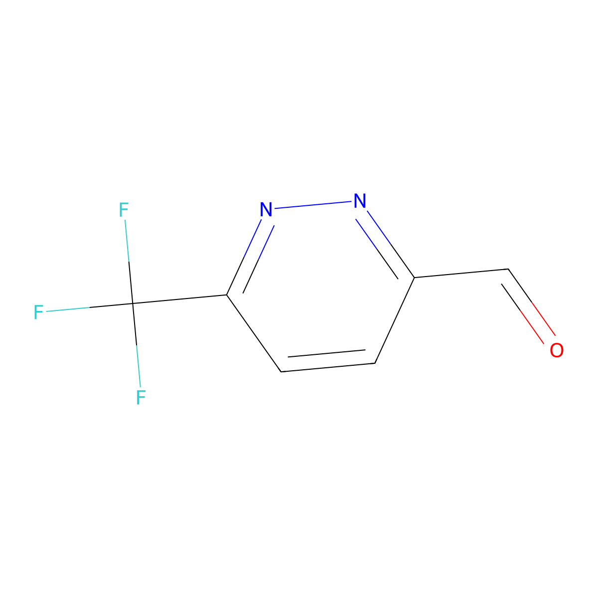 6-(Trifluoromethyl)pyridazine-3-carbaldehyde molecular structure, CAS 1245643-49-5
