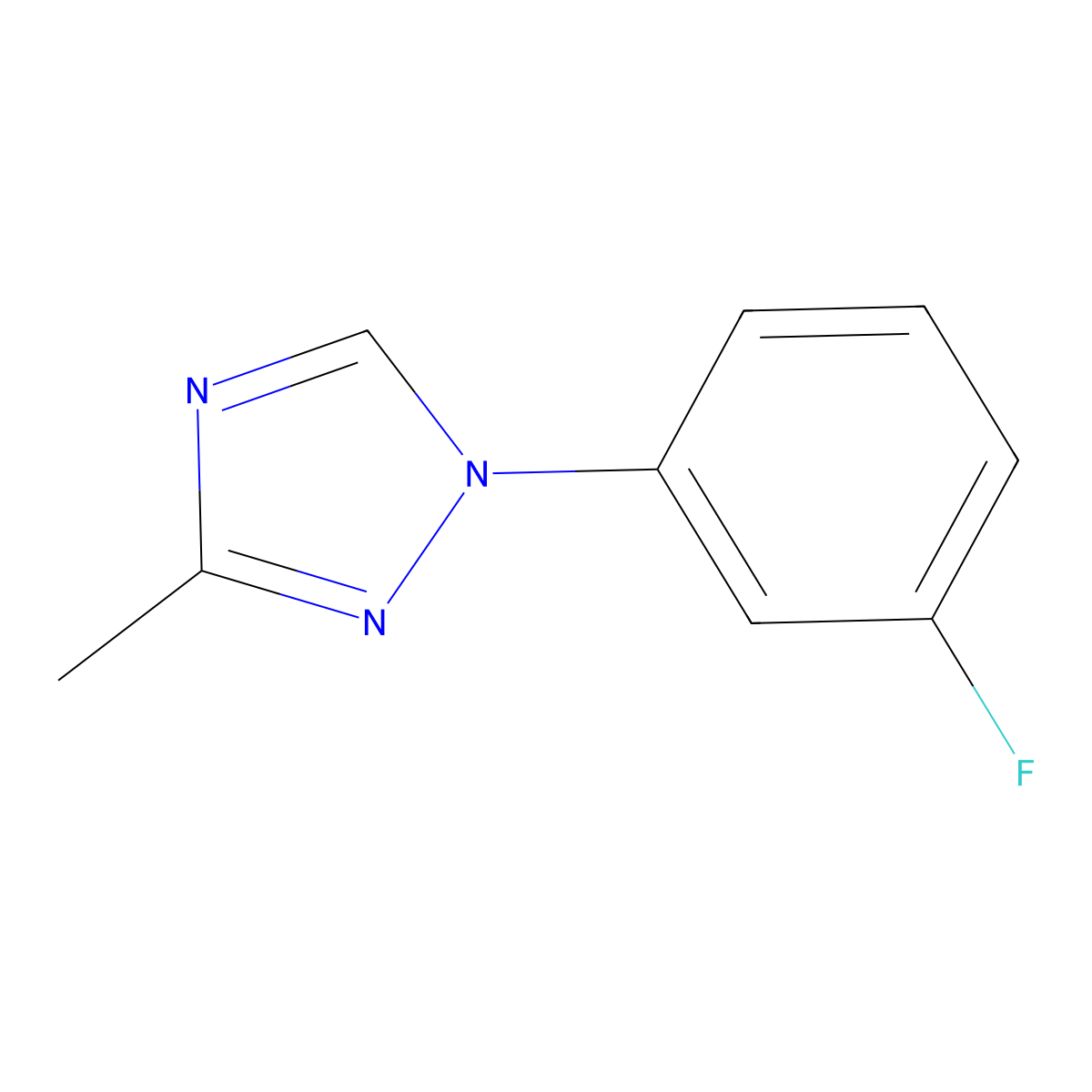 1-(3-fluorophenyl)-3-methyl-1H-1,2,4-triazole molecular structure, CAS 1245643-63-3