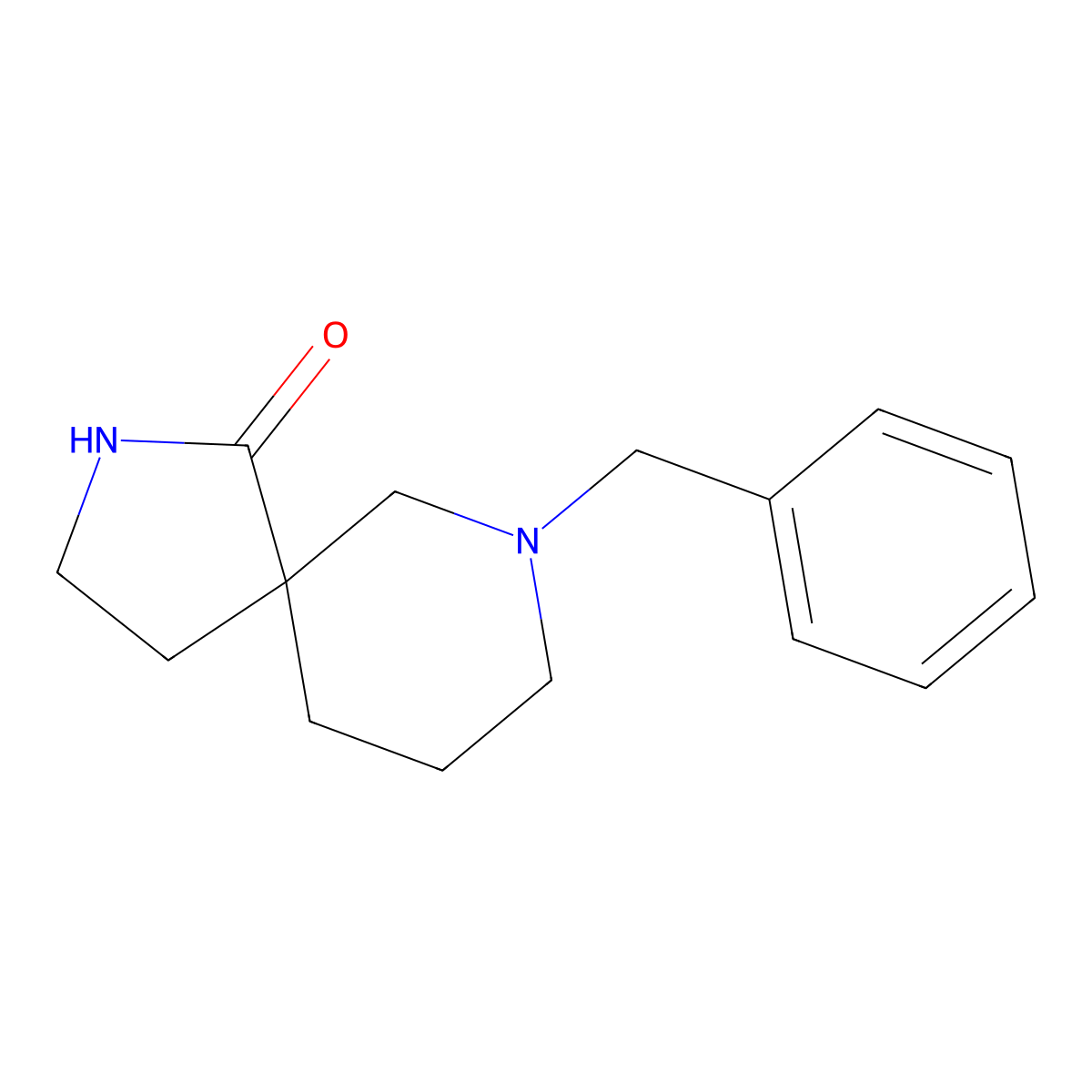 7-Benzyl-2,7-diazaspiro[4.5]decan-1-one molecular structure, CAS 1245643-65-5