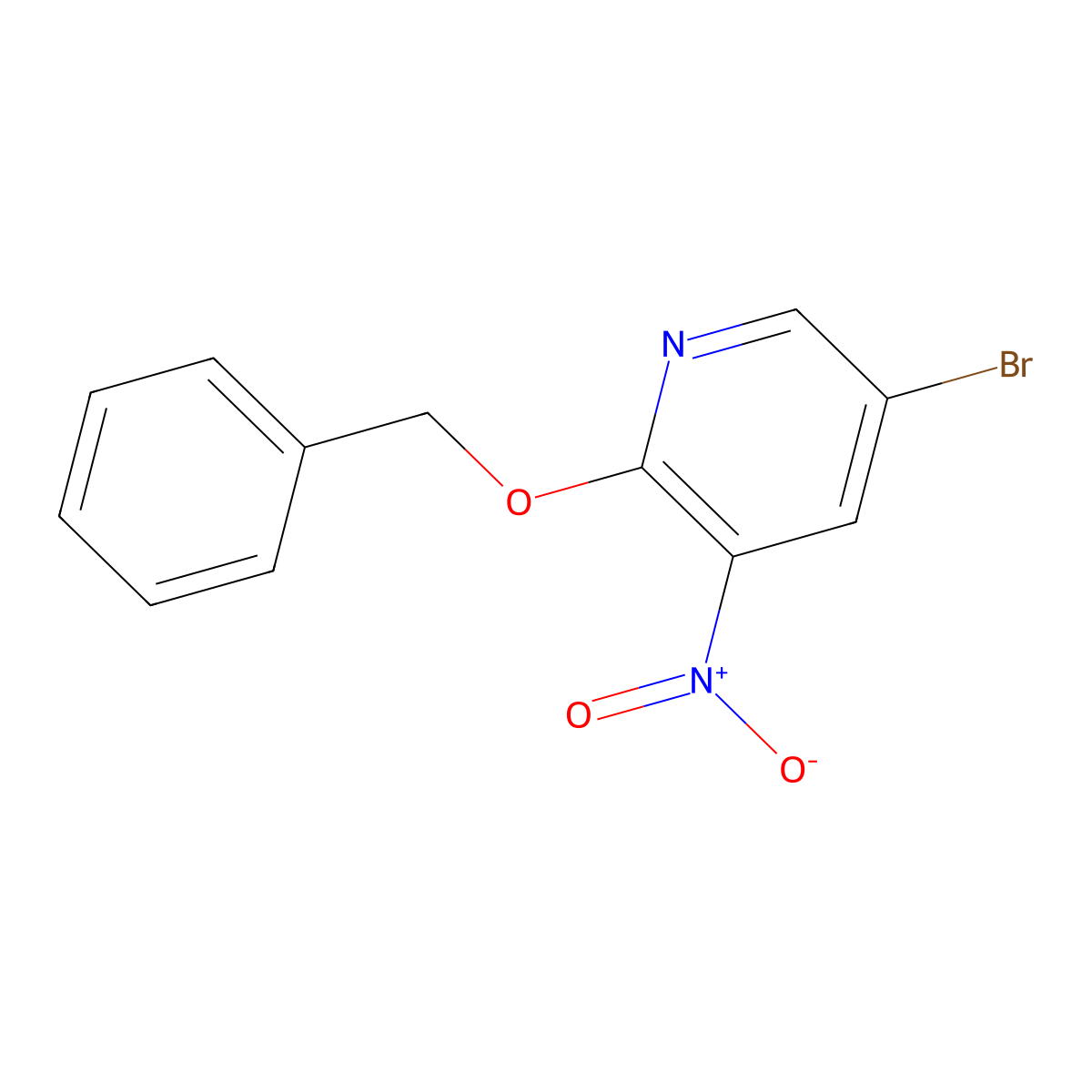 2-(Benzyloxy)-5-bromo-3-nitropyridine molecular structure, CAS 1245643-66-6
