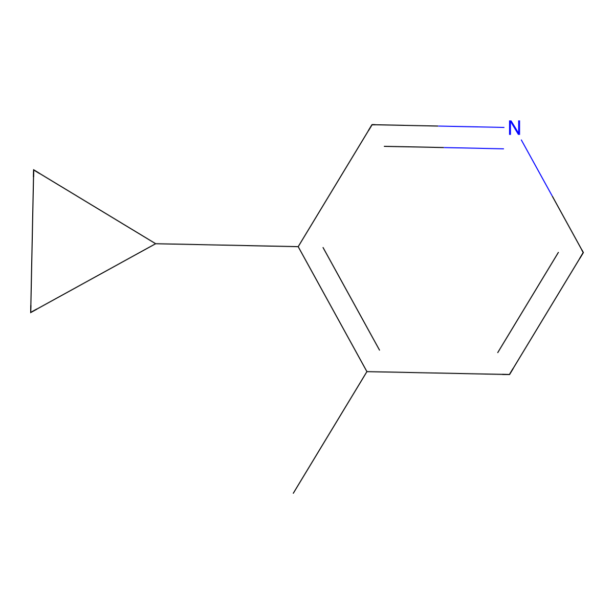 3-Cyclopropyl-4-methylpyridine molecular structure, CAS 1245643-68-8