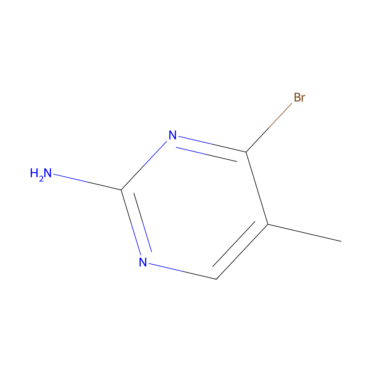 4-Bromo-5-methylpyrimidin-2-amine molecular structure, CAS 1245643-74-6