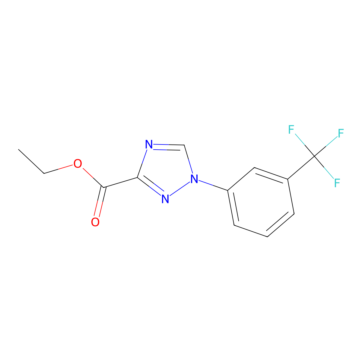 ethyl 1-(3-(trifluoromethyl)phenyl)-1H-1,2,4-triazole-3-carboxylate molecular structure, CAS 1245643-77-9