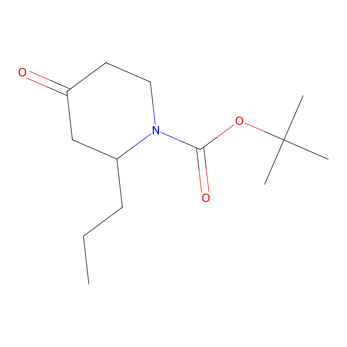 tert-Butyl 4-oxo-2-propylpiperidine-1-carboxylate molecular structure, CAS 1245643-80-4