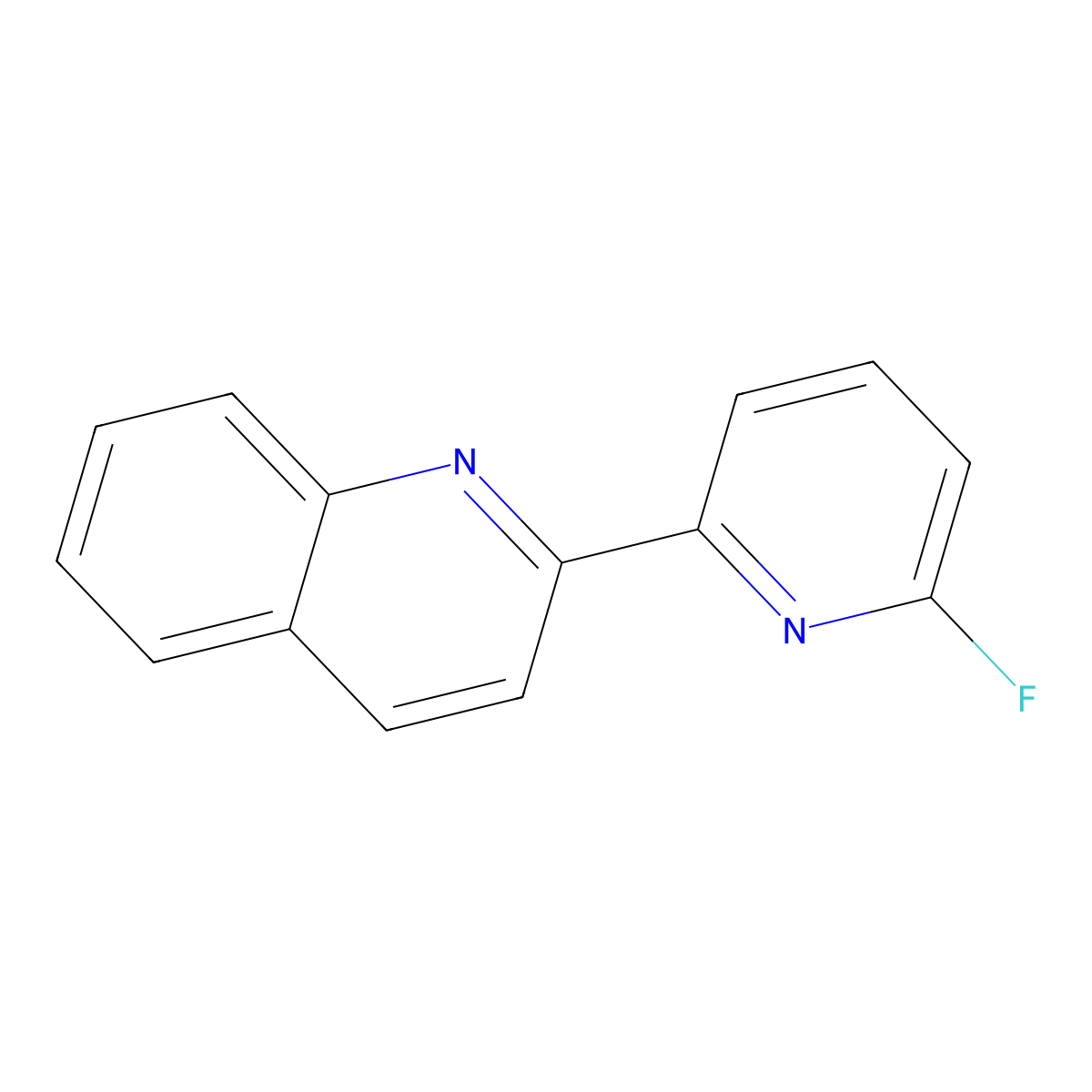 2-(6-Fluoropyridin-2-yl)quinoline molecular structure, CAS 1245643-84-8