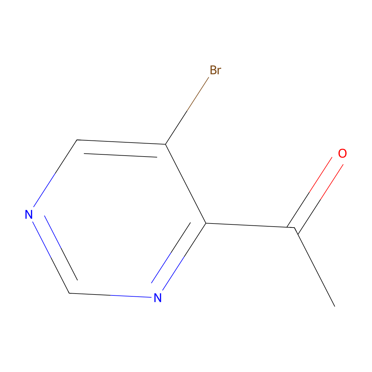 1-(5-Bromopyrimidin-4-yl)ethanone molecular structure, CAS 1245643-85-9