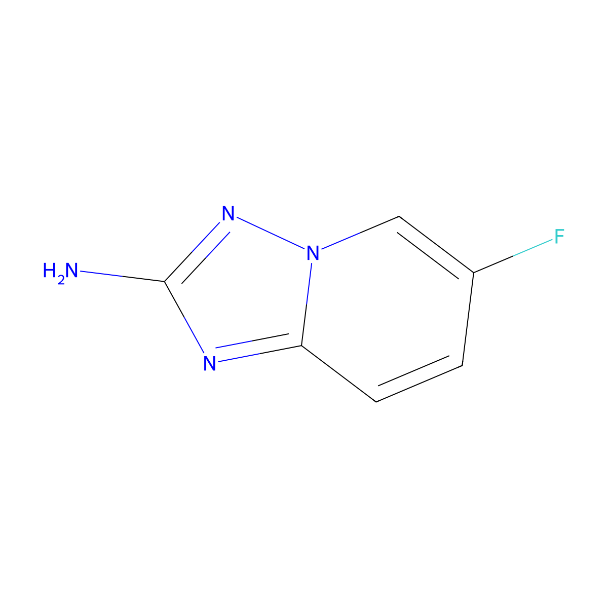 6-Fluoro-[1,2,4]triazolo[1,5-a]pyridin-2-amine molecular structure, CAS 1245644-40-9