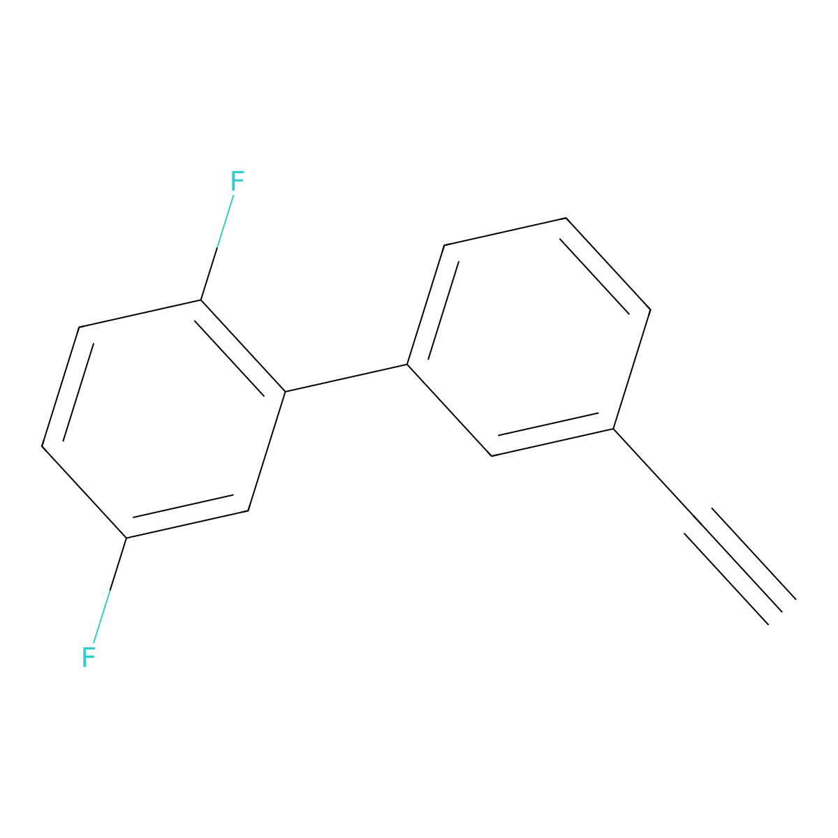 3'-Ethynyl-2,5-difluoro-1,1'-biphenyl molecular structure, CAS 1245644-57-8
