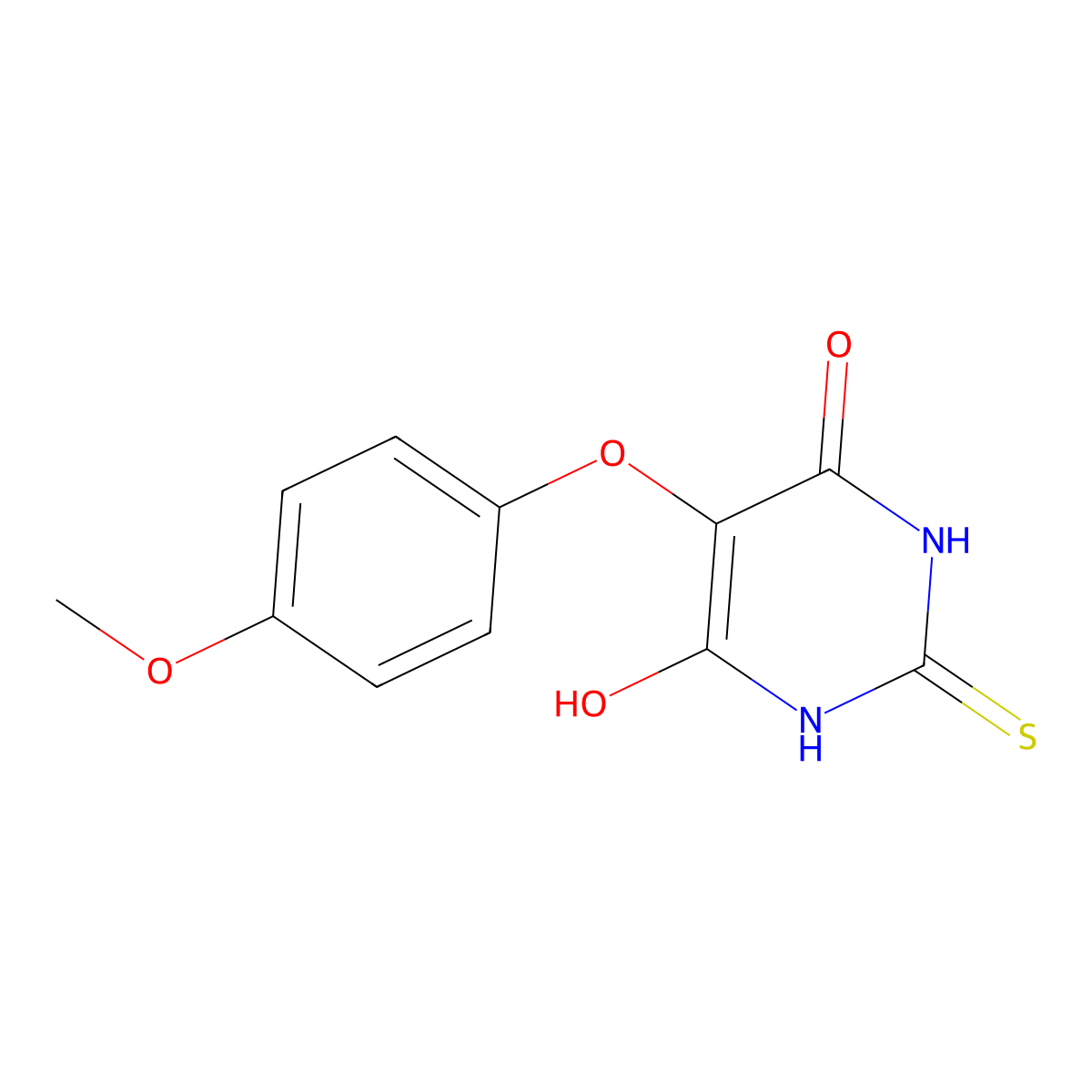 2-Mercapto-5-(4-methoxyphenoxy)pyrimidine-4,6-diol molecular structure, CAS 1245644-64-7