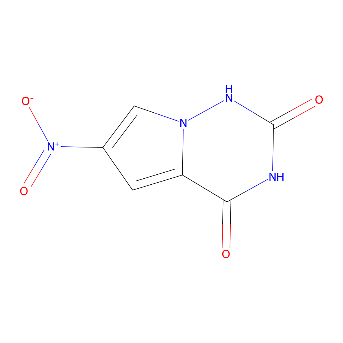 6-nitropyrrolo[2,1-f][1,2,4]triazine-2,4(1H,3H)-dione molecular structure, CAS 1245644-73-8