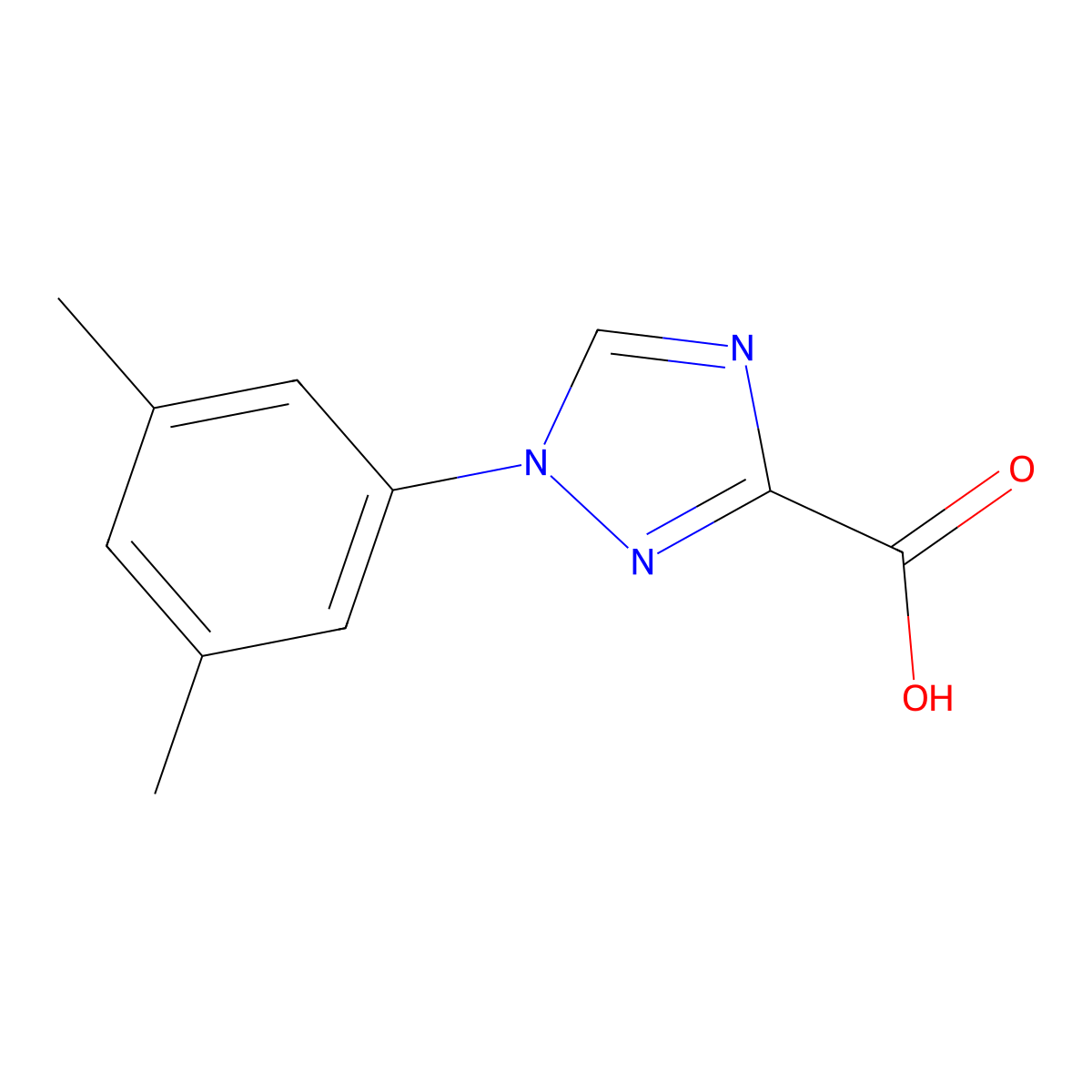 1-(3,5-dimethylphenyl)-1H-1,2,4-triazole-3-carboxylic acid molecular structure, CAS 1245644-75-0