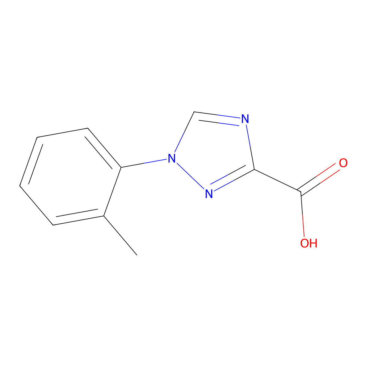 1-(o-Tolyl)-1H-1,2,4-triazole-3-carboxylic acid molecular structure, CAS 1245644-79-4