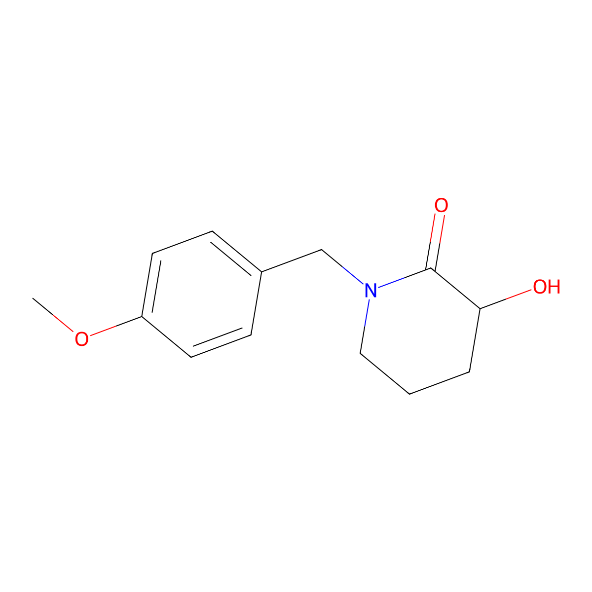 3-Hydroxy-1-(4-methoxybenzyl)piperidin-2-one molecular structure, CAS 1245644-82-9