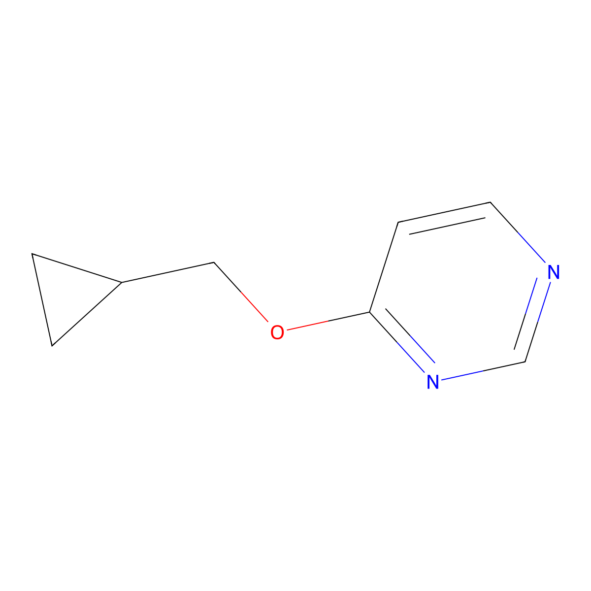 4-(Cyclopropylmethoxy)pyrimidine molecular structure, CAS 1245644-83-0