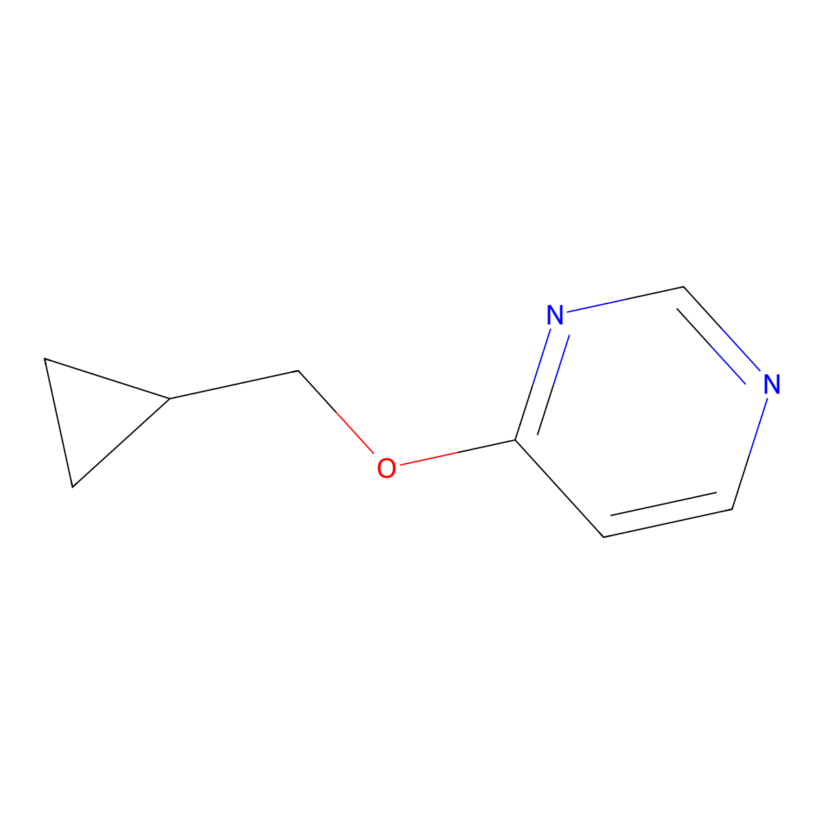 4-(Cyclopropylmethoxy)pyrimidine molecular structure, CAS 1245644-83-0