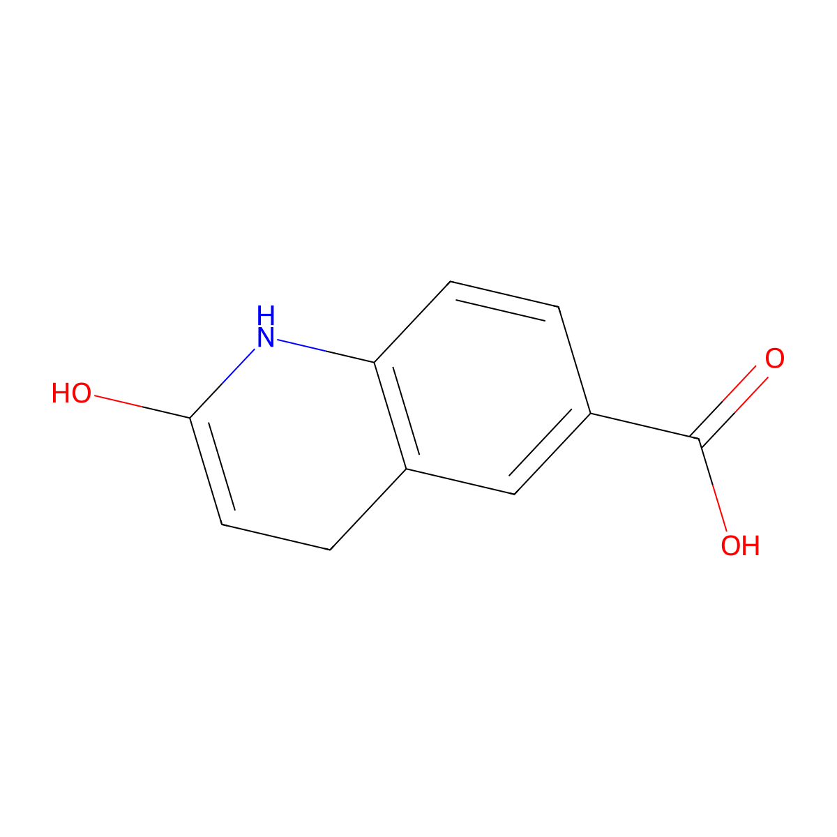 2-Hydroxy-1,4-dihydroquinoline-6-carboxylic acid molecular structure, CAS 1245645-02-6