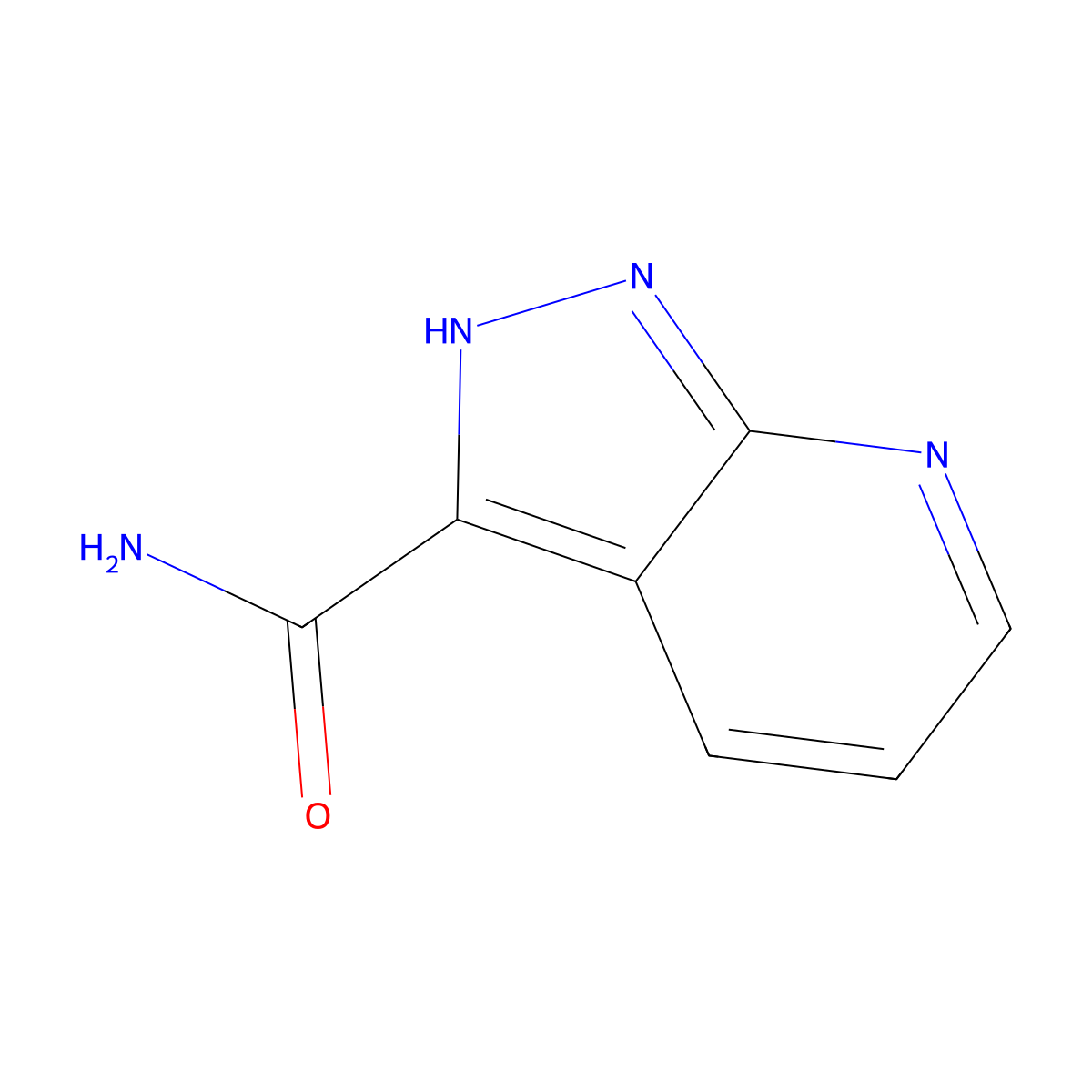 1H-pyrazolo[3,4-b]pyridine-3-carboxamide molecular structure, CAS 1245645-04-8