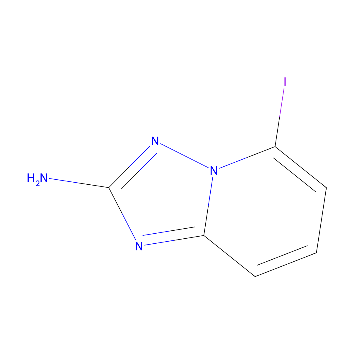 5-Iodo-[1,2,4]triazolo[1,5-a]pyridin-2-amine molecular structure, CAS 1245645-07-1