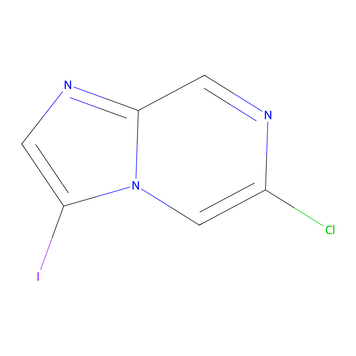 6-Chloro-3-iodoimidazo[1,2-A]pyrazine molecular structure, CAS 1245645-10-6