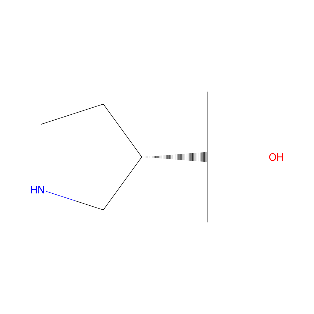 (S)-2-(3-Pyrrolidinyl)-2-propanol molecular structure, CAS 1245645-24-2