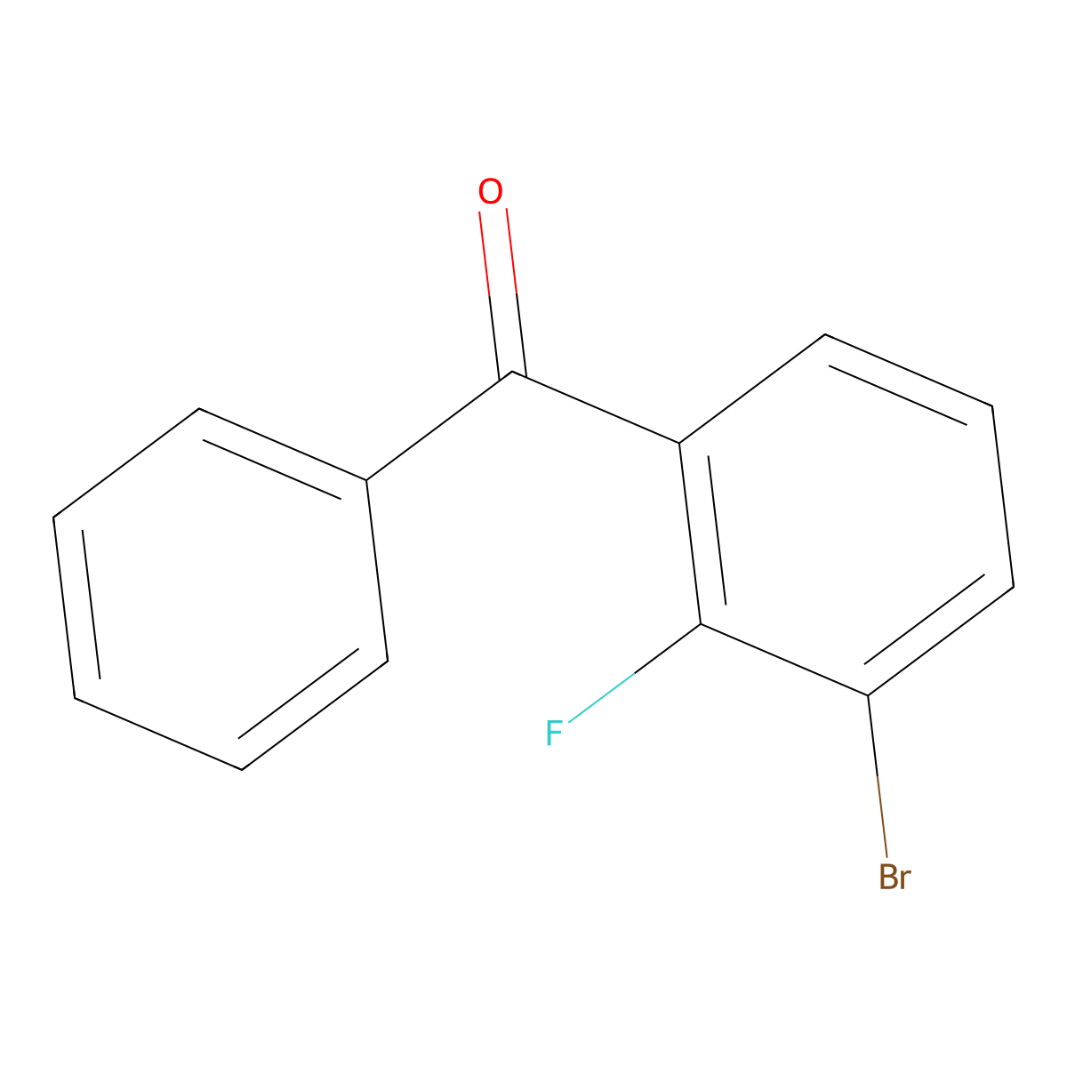 (3-Bromo-2-fluorophenyl)(phenyl)methanone molecular structure, CAS 1245645-26-4