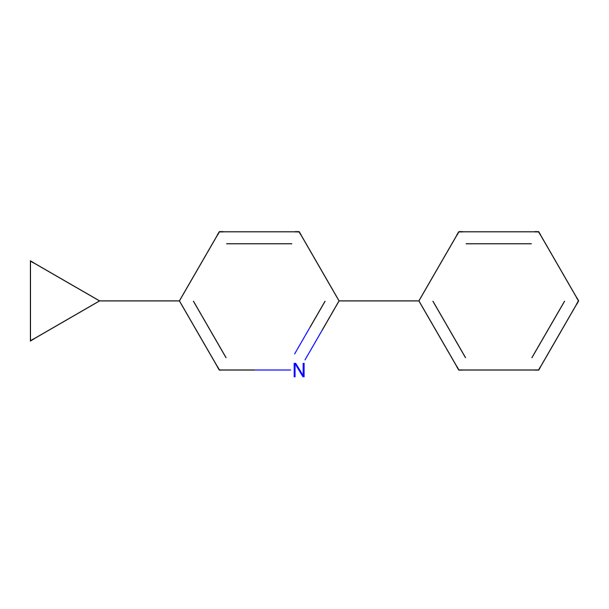 5-Cyclopropyl-2-phenylpyridine molecular structure, CAS 1245645-30-0