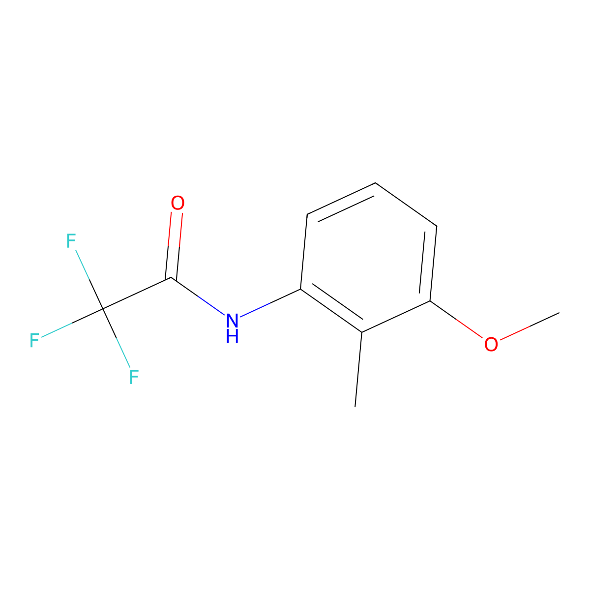 2,2,2-trifluoro-N-(3-methoxy-2-methylphenyl)acetamide molecular structure, CAS 1245645-40-2