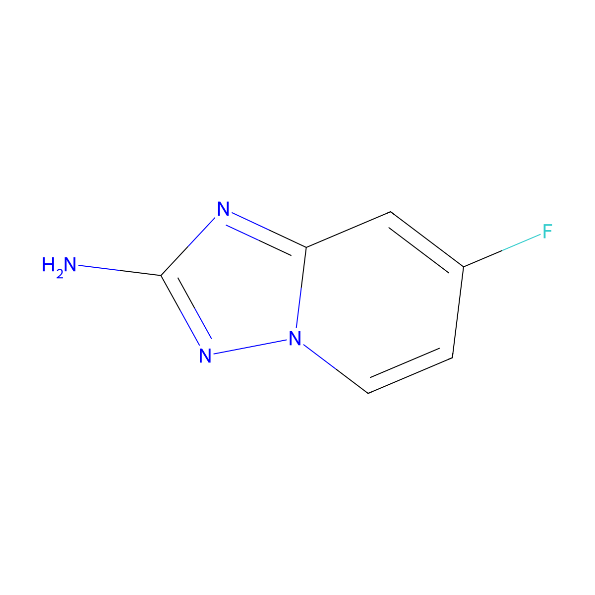 2-Amino-7-fluoro-[1,2,4]triazolo[1,5-a]pyridine molecular structure, CAS 1245645-49-1
