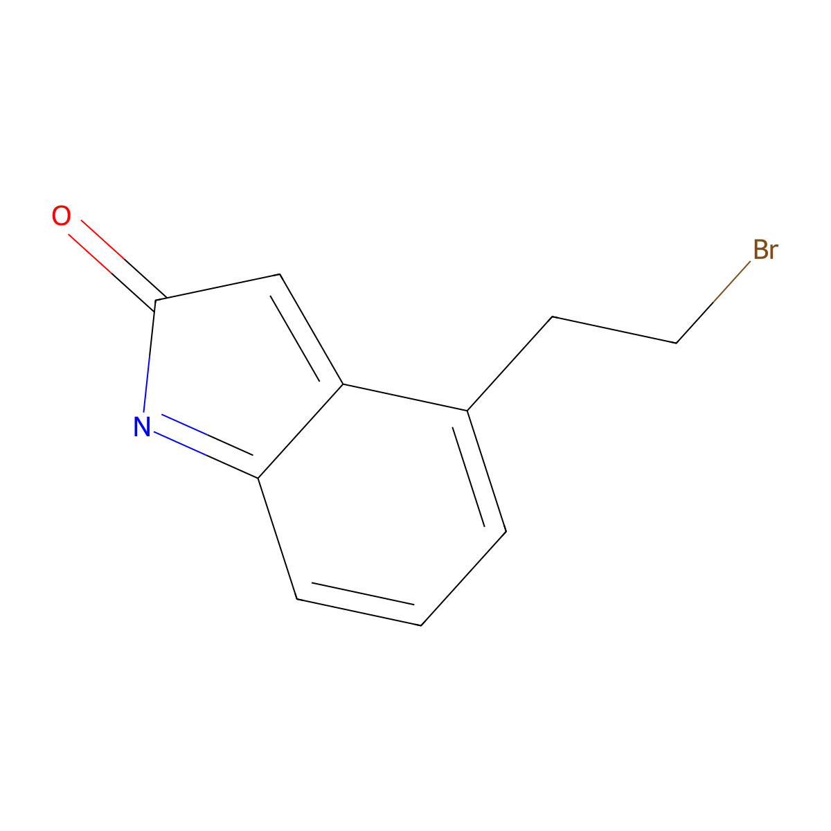 4-(2-Bromoethyl)-2-oxoindole molecular structure, CAS 1245645-65-1