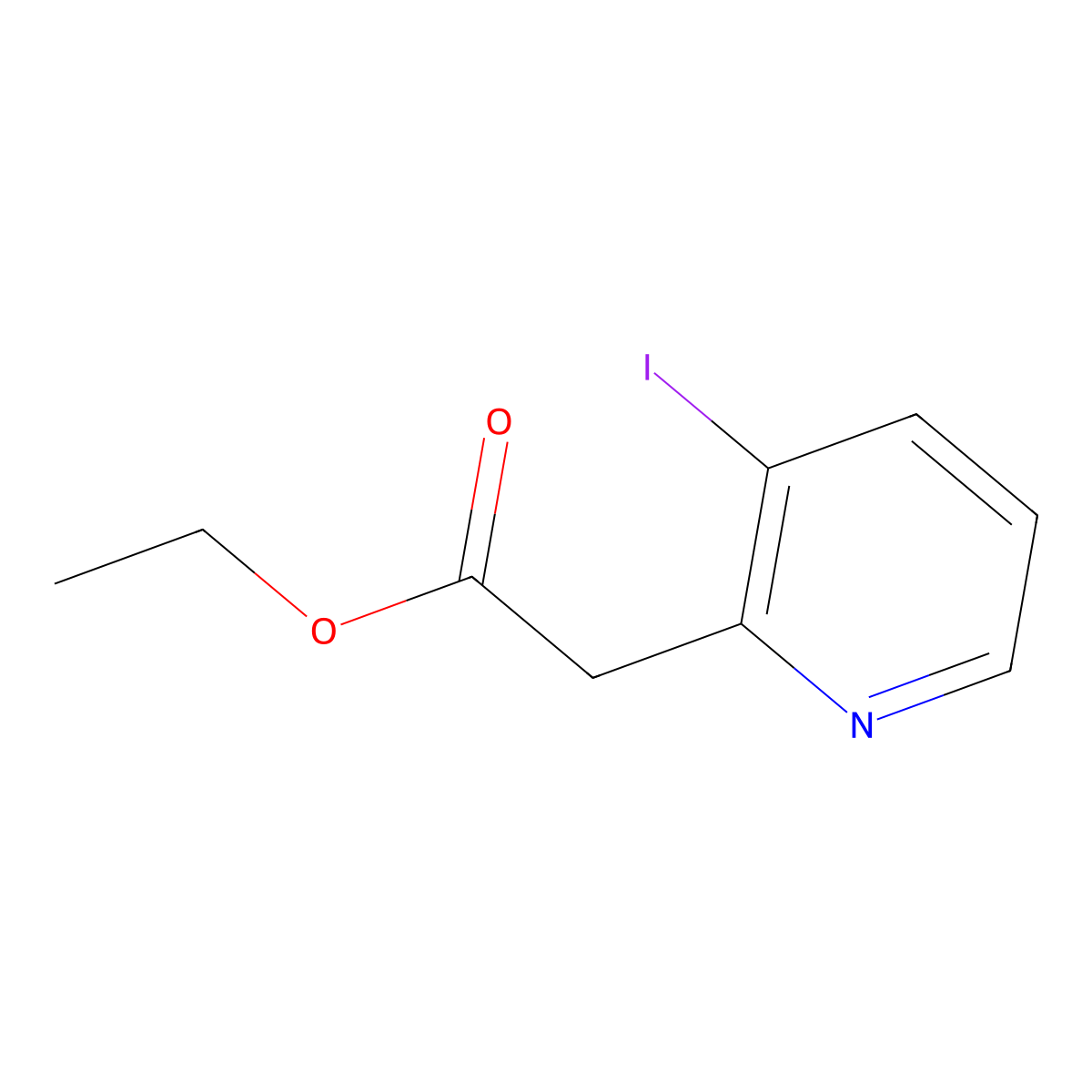 Ethyl 2-(3-iodopyridin-2-yl)acetate molecular structure, CAS 1245645-70-8