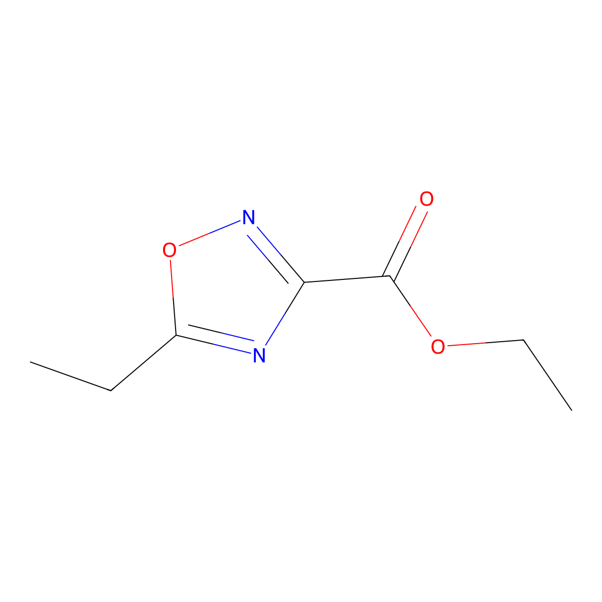 Ethyl 5-ethyl-1,2,4-oxadiazole-3-carboxylate molecular structure, CAS 1245645-77-5