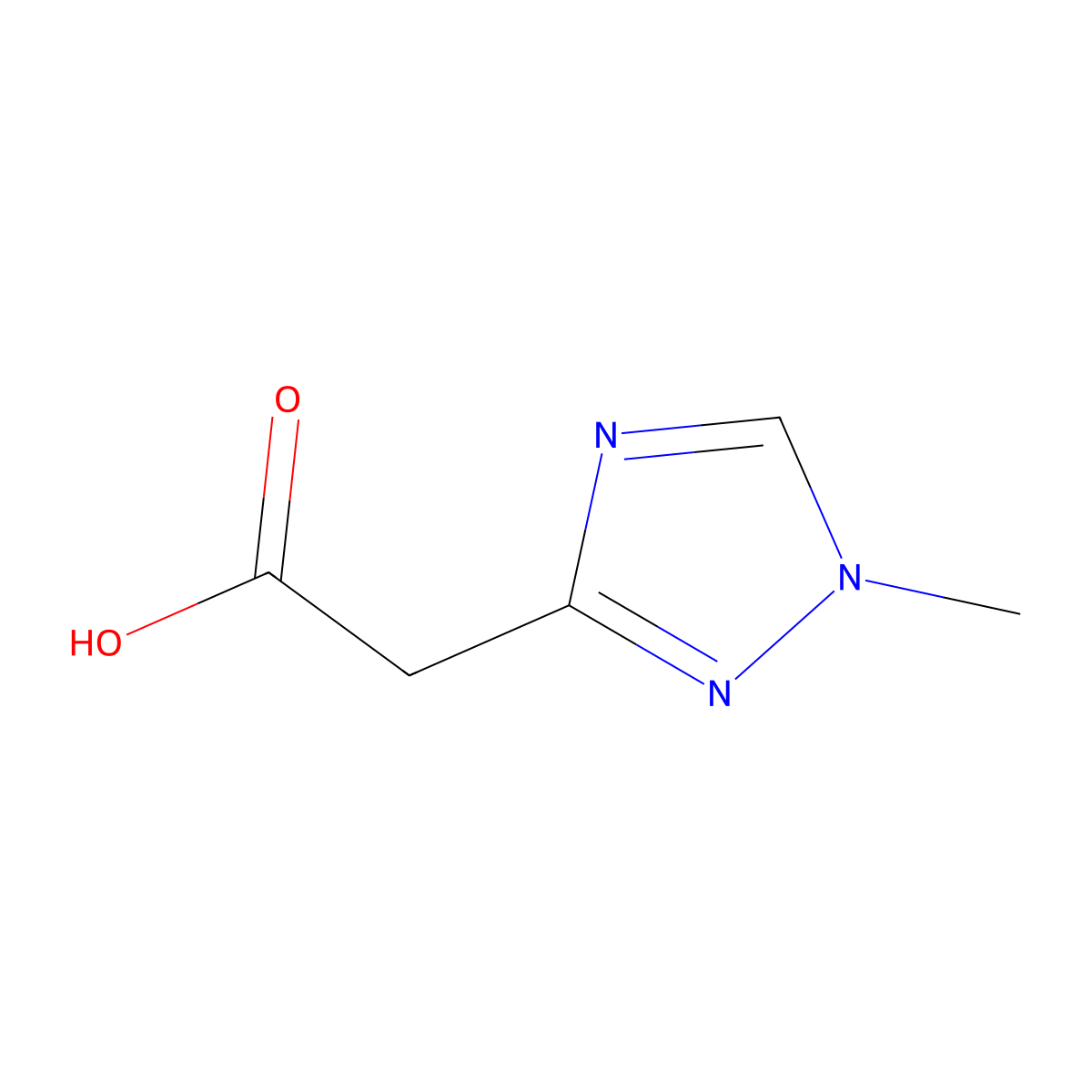 2-(1-methyl-1H-1,2,4-triazol-3-yl)acetic acid molecular structure, CAS 1245645-84-4