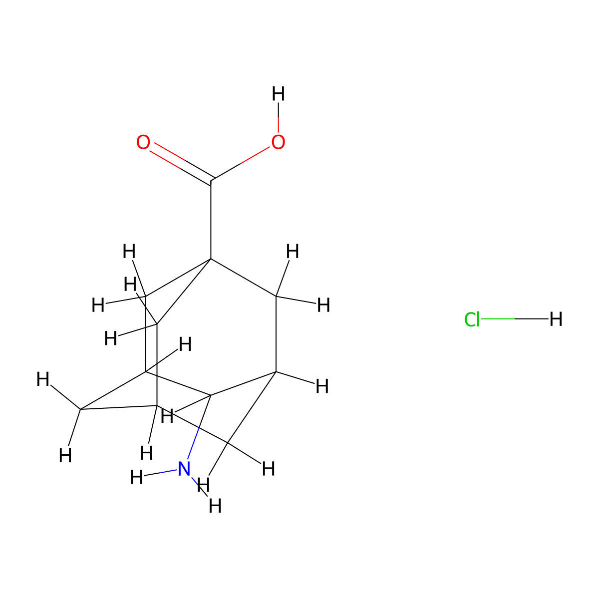 4-Aminoadamantane-1-carboxylic acid hydrochloride molecular structure, CAS 1245645-93-5