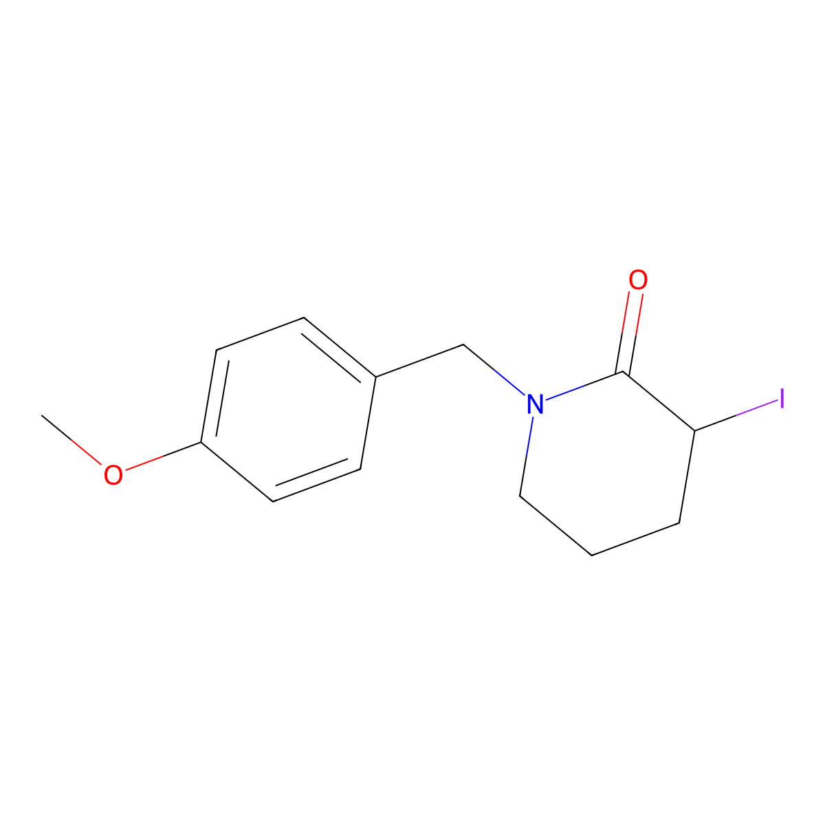 3-Iodo-1-(4-methoxybenzyl)piperidin-2-one molecular structure, CAS 1245646-02-9