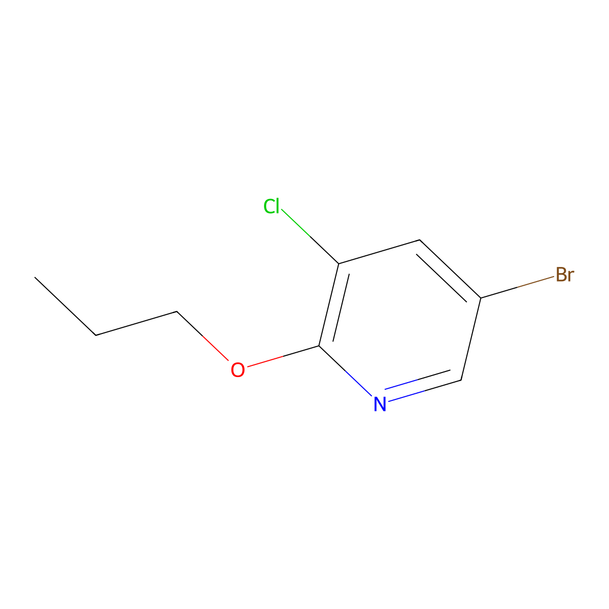 5-Bromo-3-chloro-2-propoxypyridine molecular structure, CAS 1245646-07-4