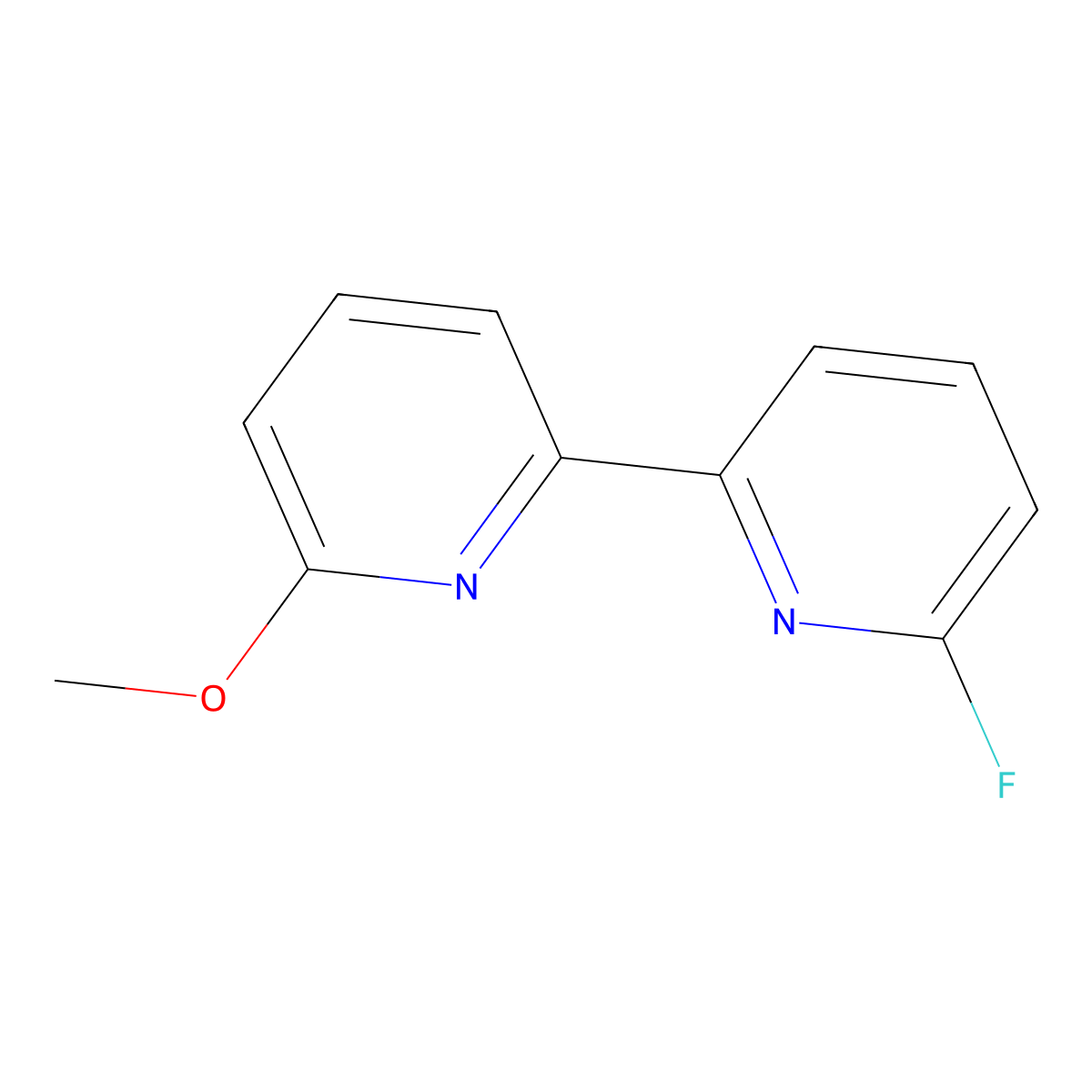 6-Fluoro-6'-methoxy-2,2'-bipyridine molecular structure, CAS 1245646-08-5